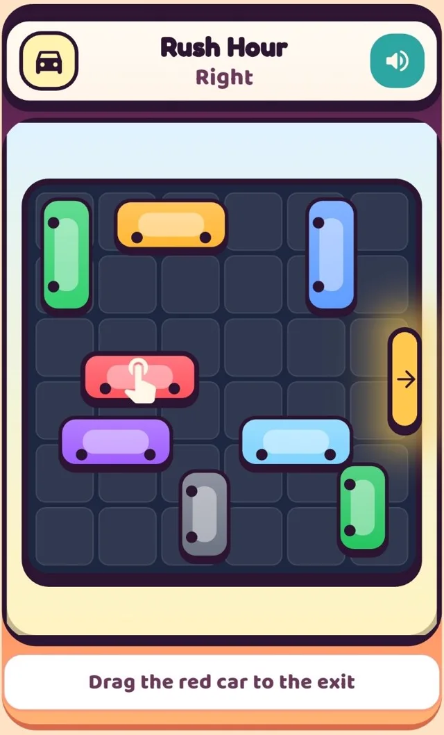 Rush Hour directions learning game for children